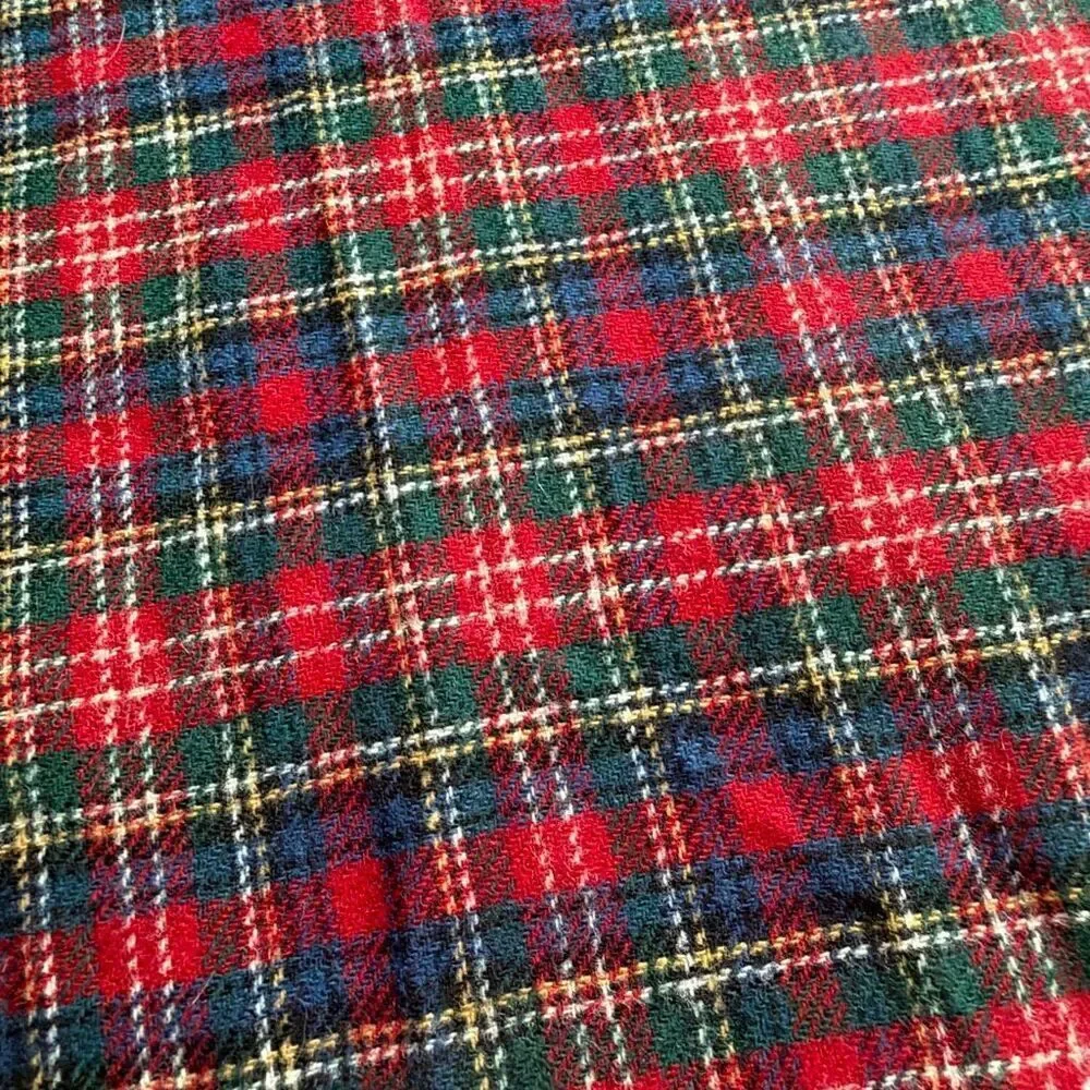 Pendleton Tartan Plaid Wool Scarf Fringe